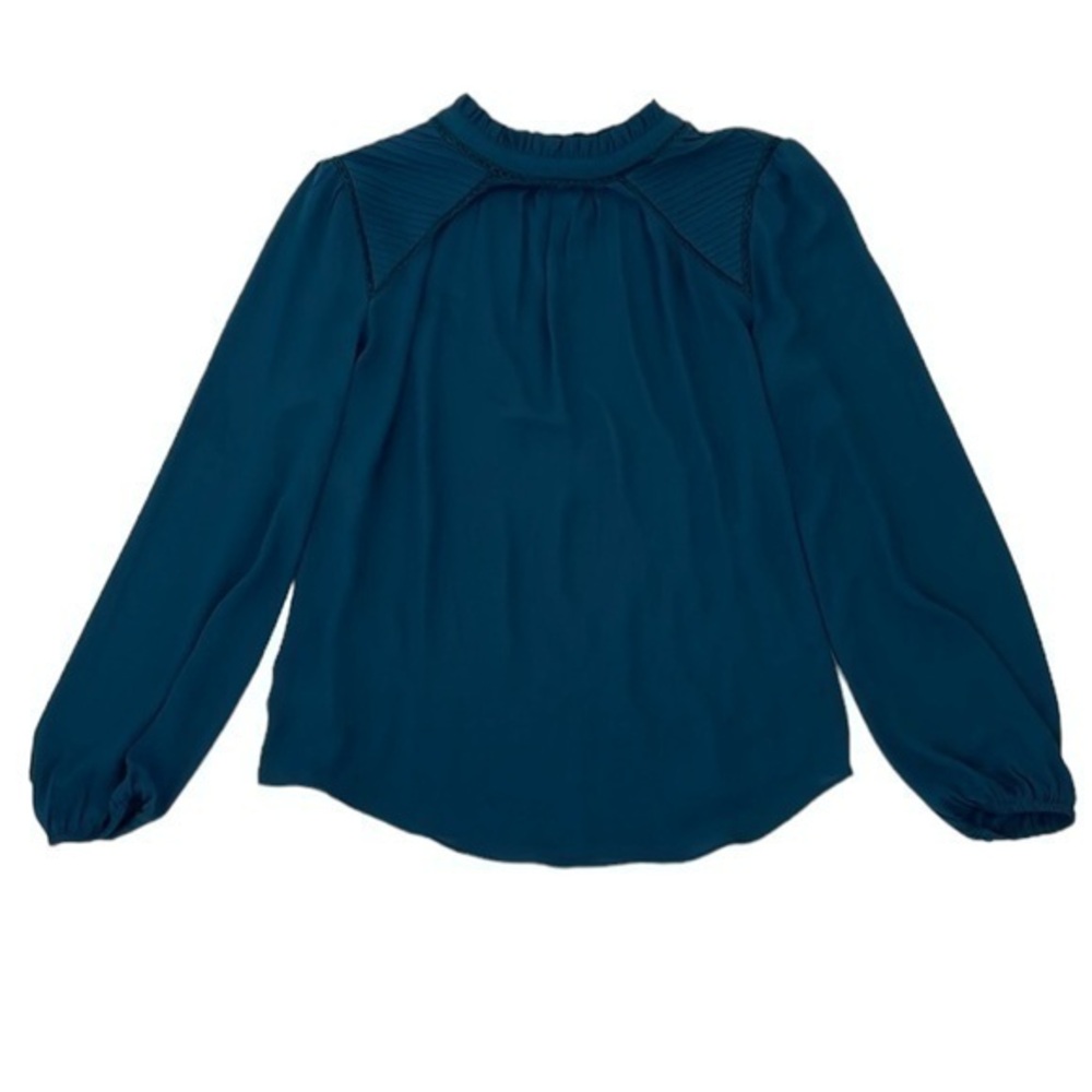 Loft Floral Neck Long Sleeve Blouse